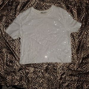 Sequin crop top